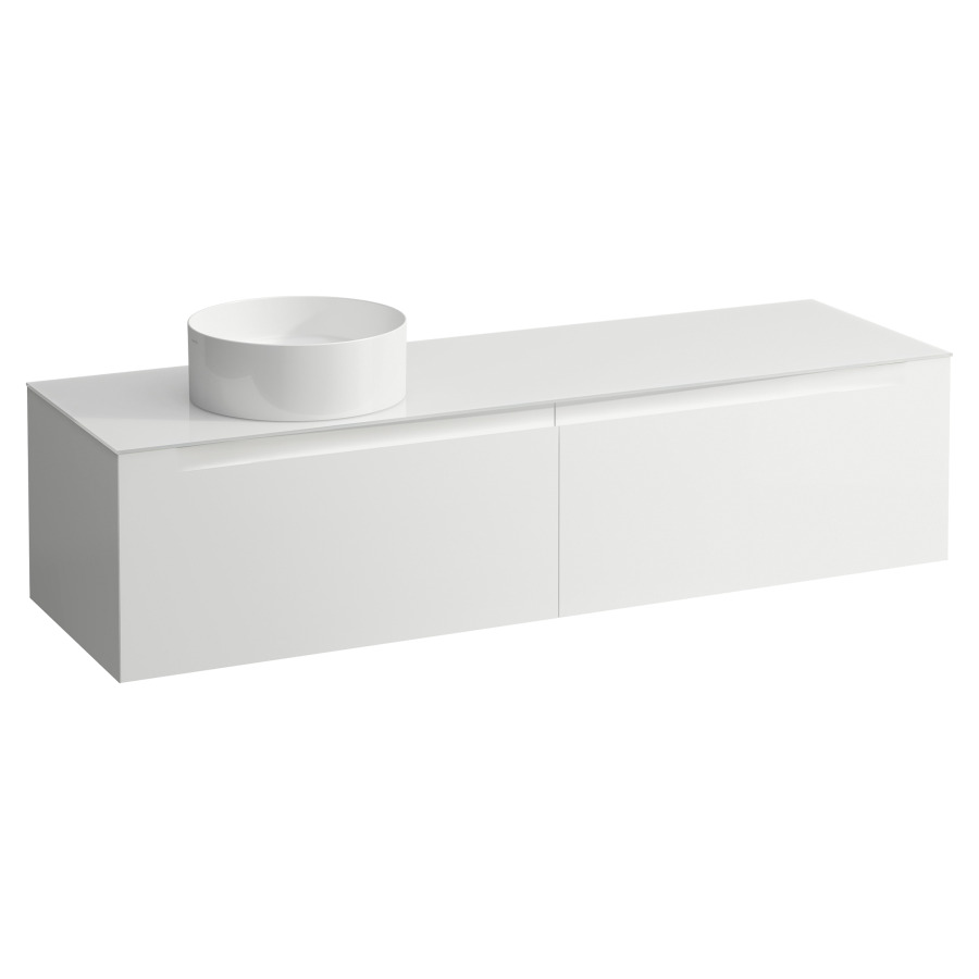 Élément inférieur  ARUN
160.5 x 39 x 50.5
élément de tiroir, 2&nbsp;tiroirs
verre top, découpe à gauche
pour lavabo à poser