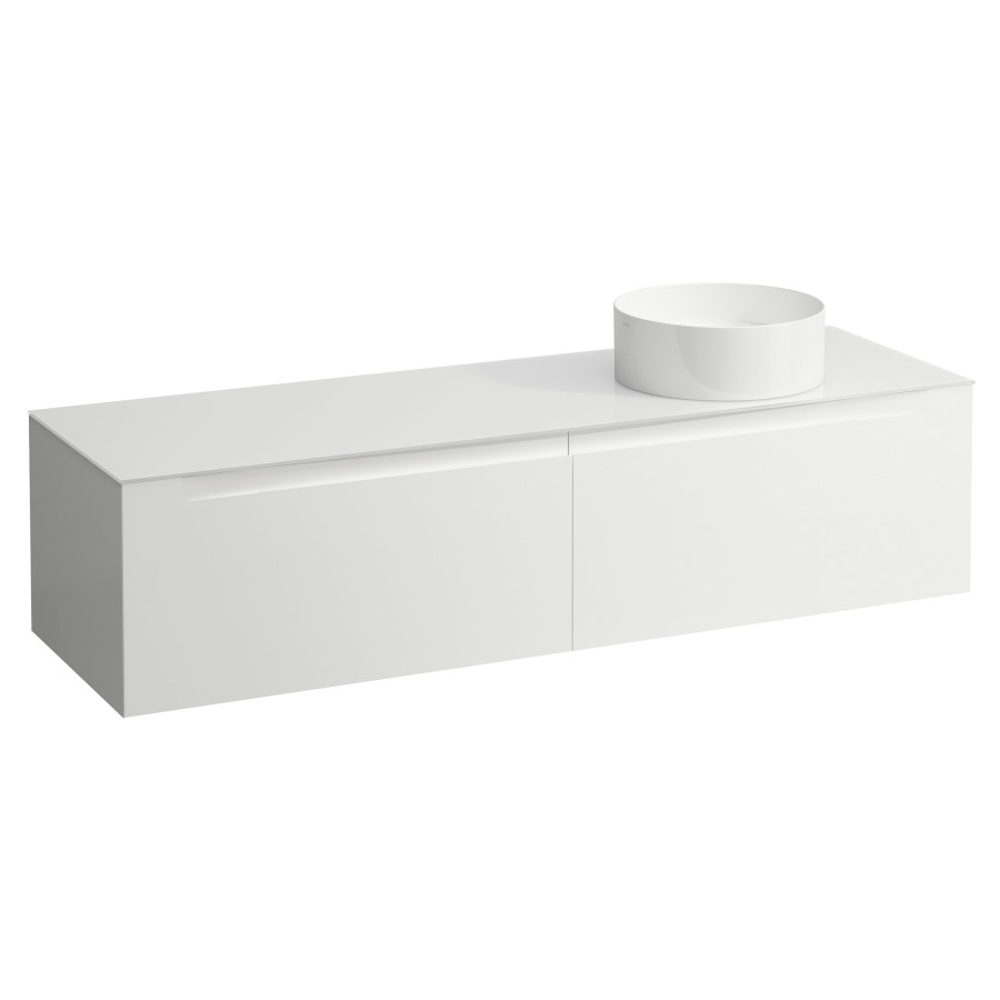 Élément inférieur  ARUN
160.5 x 39 x 50.5
élément de tiroir, 2&nbsp;tiroirs
verre top, découpe à droite
pour lavabo à poser