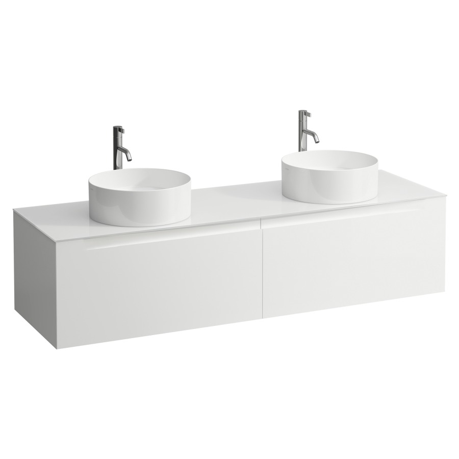 Élément inférieur  ARUN
160.5 x 39 x 50.5
élément de tiroir, 2&nbsp;tiroirs
verre top, 2 découpes
pour lavabo à poser