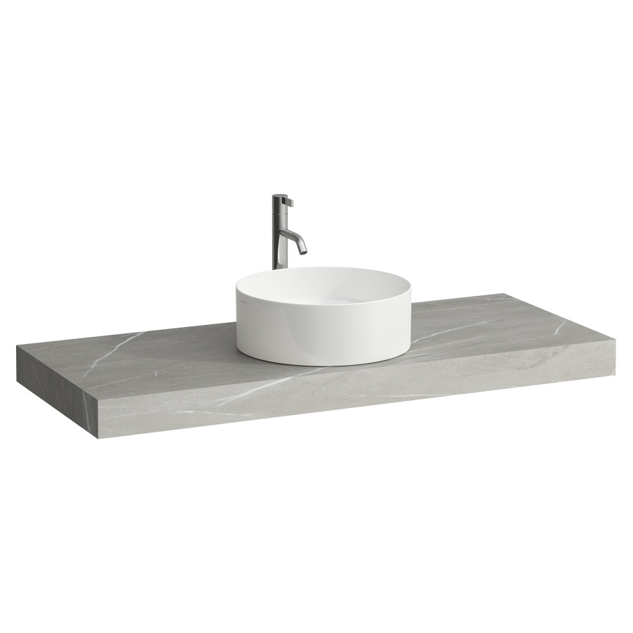 Table de lavabo ARUN
120.5 x 8 x 50.5 cm
découpe au centre
incl. 2 consoles
pour lavabo à poser