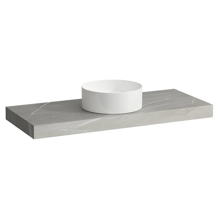 Table de lavabo ARUN
120.5 x 8 x 50.5 cm
découpe au centre
incl. 2 consoles
pour lavabo à poser