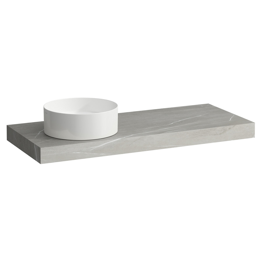 Table de lavabo ARUN
120.5 x 8 x 50.5 cm
découpe a gauche
incl. 2 consoles
pour lavabo à poser