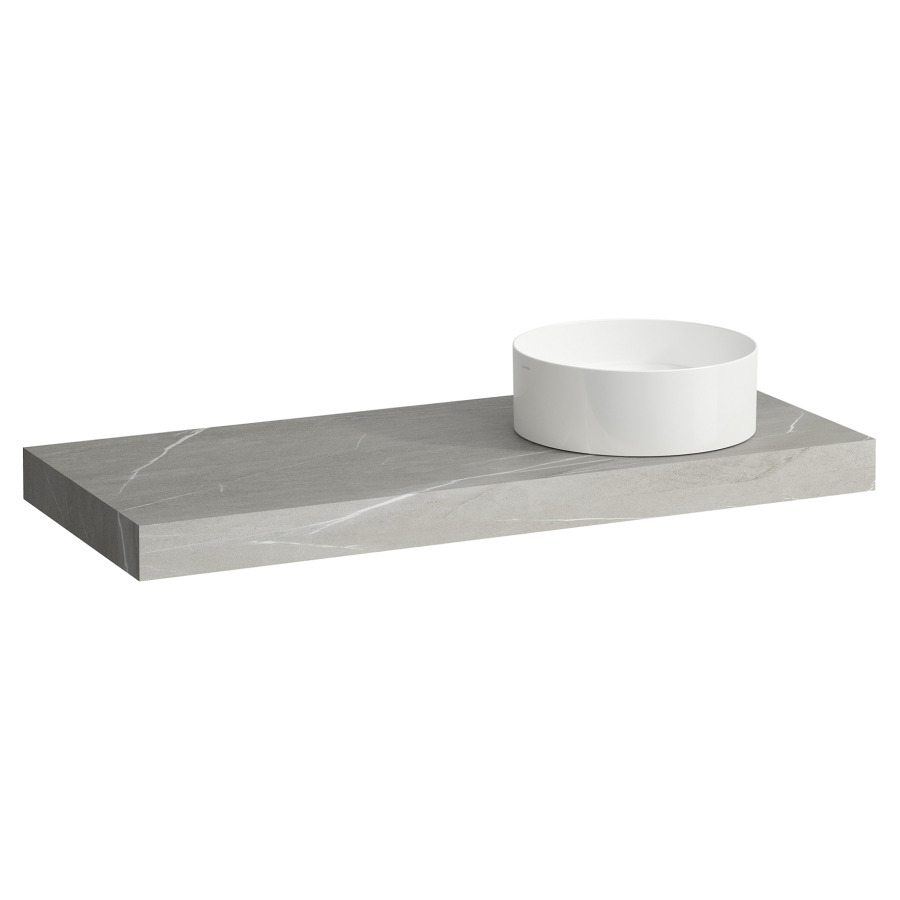 Table de lavabo ARUN
120.5 x 8 x 50.5 cm
découpe a droite
incl. 2 consoles
pour lavabo à poser