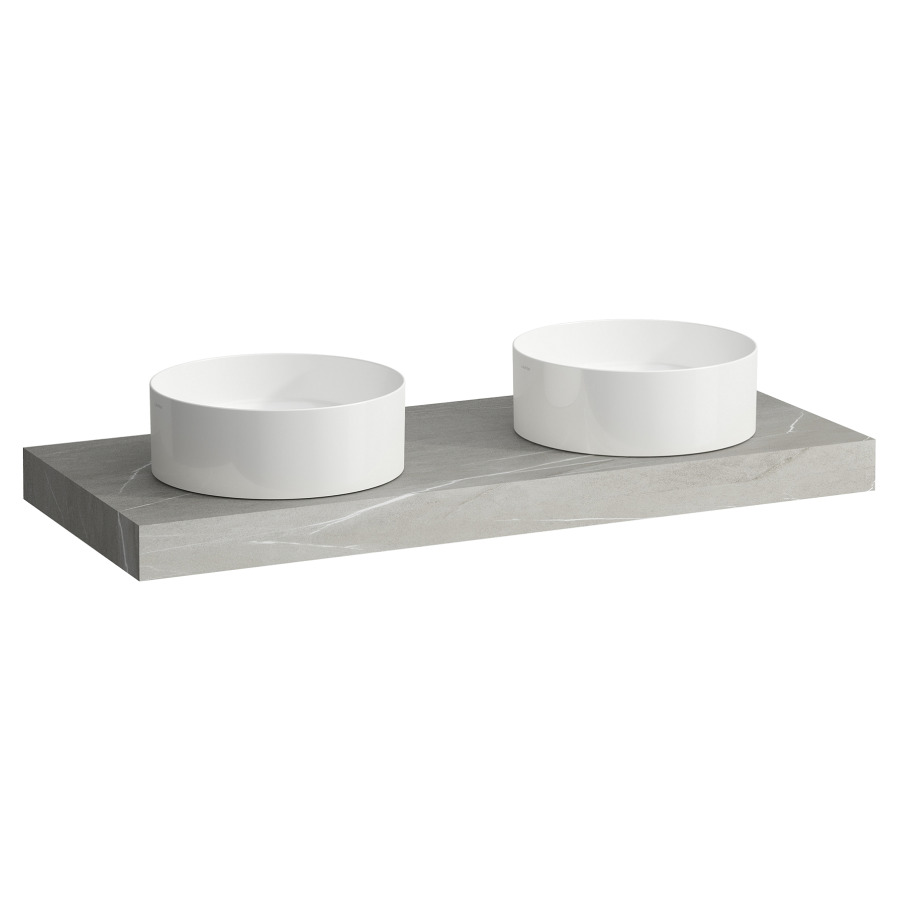 Table de lavabo ARUN
120.5 x 8 x 50.5 cm
2 découpes
incl. 2 consoles
pour lavabo à poser