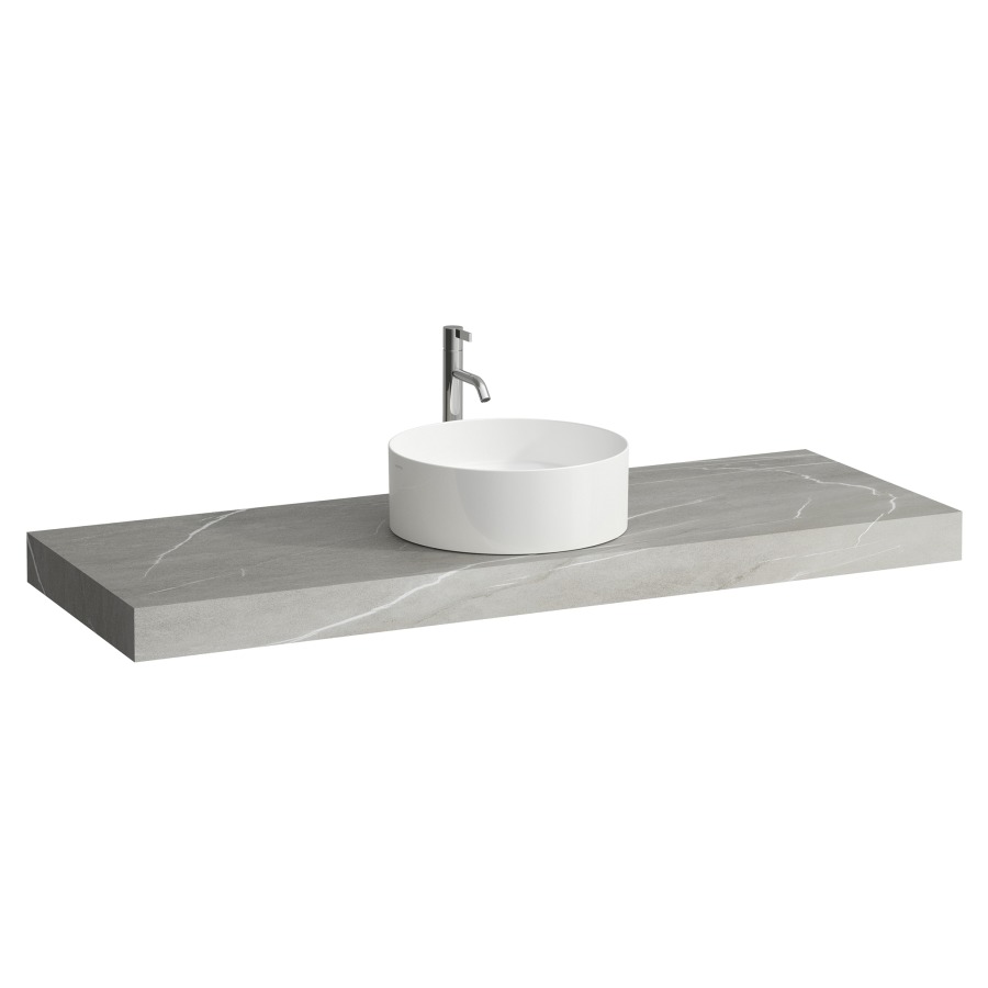 Table de lavabo ARUN
140.5 x 8 x 50.5 cm
découpe au centre
incl. 3 consoles
pour lavabo à poser