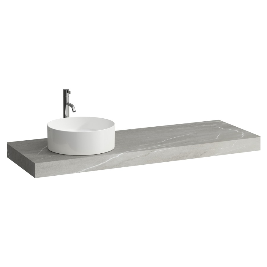 Table de lavabo ARUN
140.5 x 8 x 50.5 cm
découpe a gauche
incl. 3 consoles
pour lavabo à poser