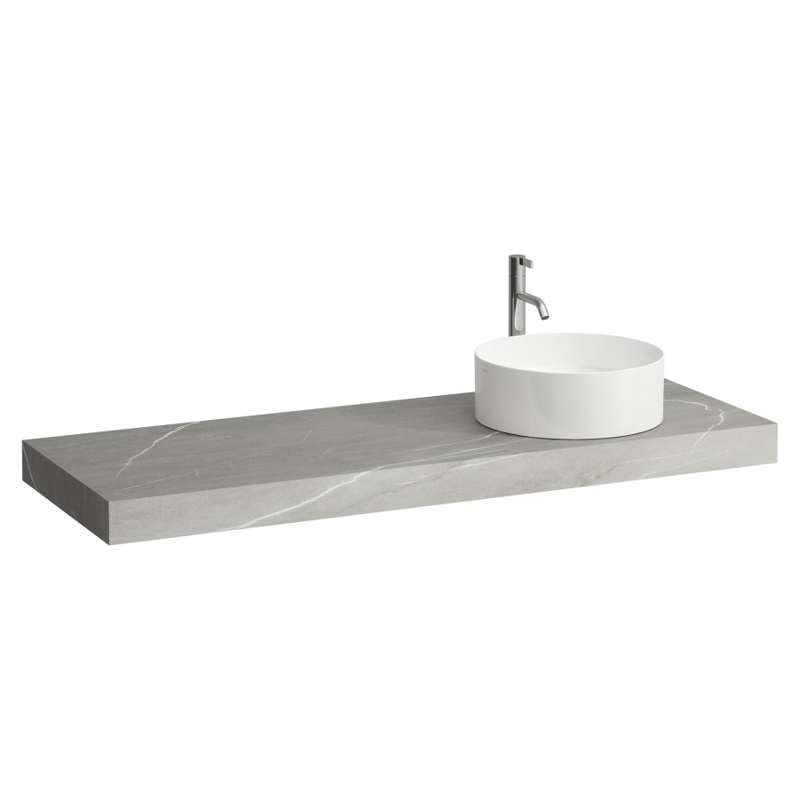 Table de lavabo ARUN
140.5 x 8 x 50.5 cm
découpe a droite
incl. 3 consoles
pour lavabo à poser
