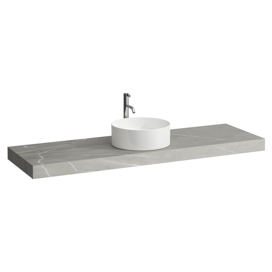 Table de lavabo ARUN
160.5 x 8 x 50.5 cm
découpe au centre
incl. 3 consoles
pour lavabo à poser