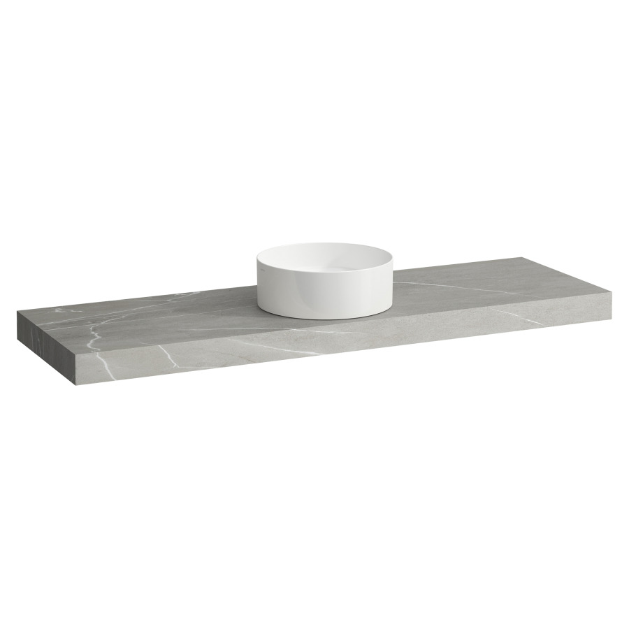 Table de lavabo ARUN
160.5 x 8 x 50.5 cm
découpe au centre
incl. 3 consoles
pour lavabo à poser
