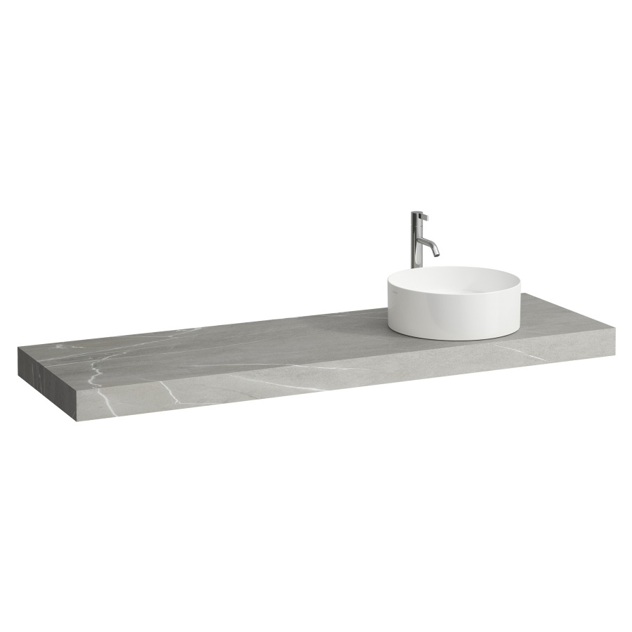 Table de lavabo ARUN
160.5 x 8 x 50.5 cm
découpe a droite
incl. 3 consoles
pour lavabo à poser