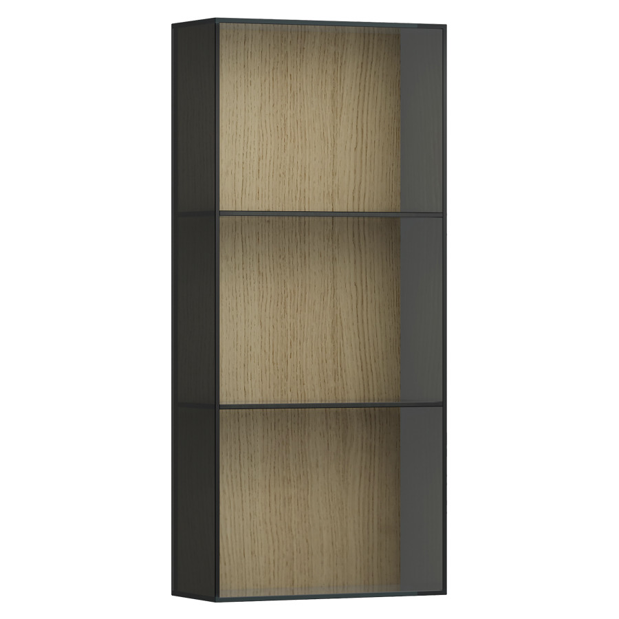 Armoire mi-haute ARUN
17 x 90 x 40 cm
armoire de tablette
2&nbsp;tablettes en verre, 3 niches ouvertes
