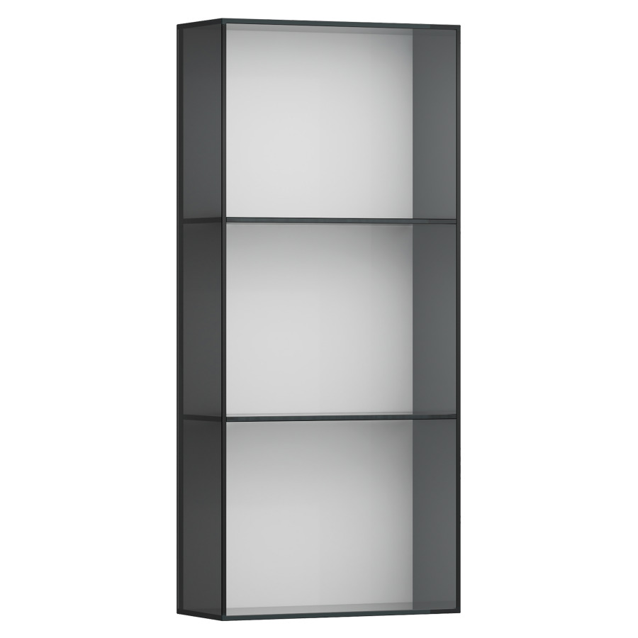 Armoire mi-haute ARUN
17 x 90 x 40 cm
armoire de tablette
2&nbsp;tablettes en verre, 3 niches ouvertes