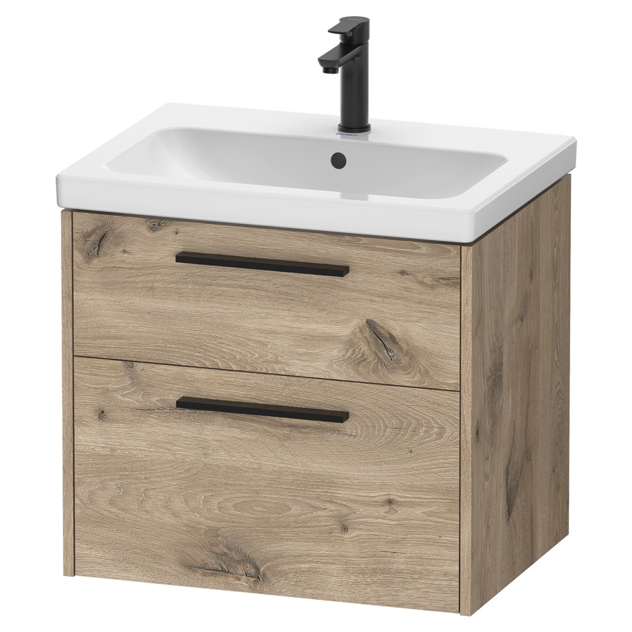 Élément inférieur  D-CODE
63.4 x 55.5 x 46 cm, montage mural
élément de tiroir, 2&nbsp;tiroirs
pour lavabo 102850