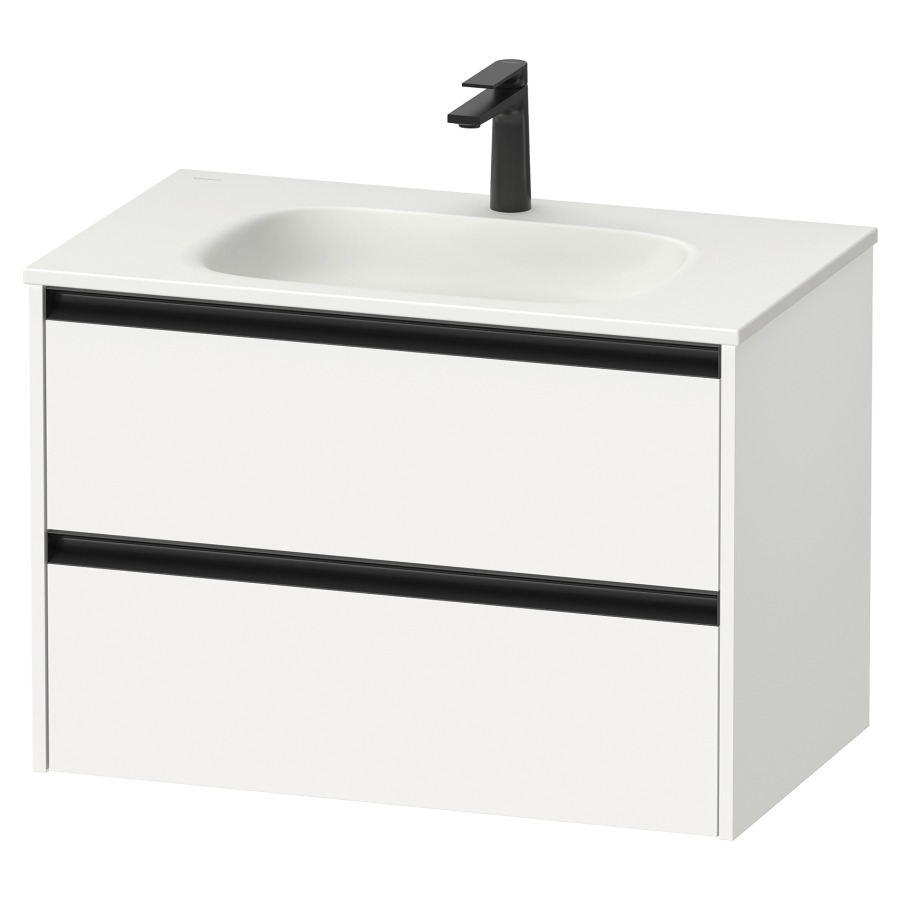 Élément inférieur  Sivida
81 x 55.2 x 48 cm, montage mural
élément de tiroir, 2&nbsp;tiroirs
pour lavabo 102884