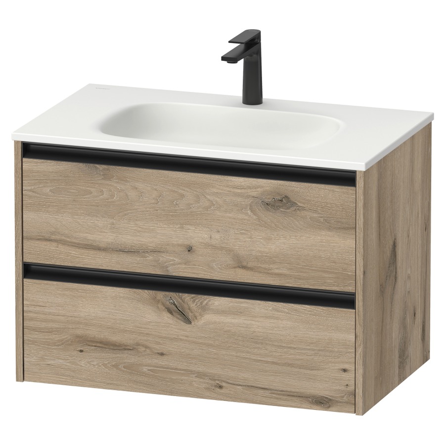 Élément inférieur  Sivida
81 x 55.2 x 48 cm, montage mural
élément de tiroir, 2&nbsp;tiroirs
pour lavabo 102884