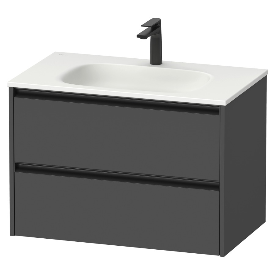 Élément inférieur  Sivida
81 x 55.2 x 48 cm, montage mural
élément de tiroir, 2&nbsp;tiroirs
pour lavabo 102884