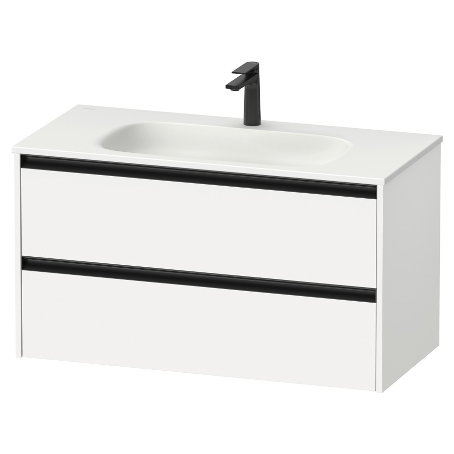 Élément inférieur  Sivida
101 x 55.2 x 48 cm, montage mural
élément de tiroir, 2&nbsp;tiroirs
pour lavabo 102885