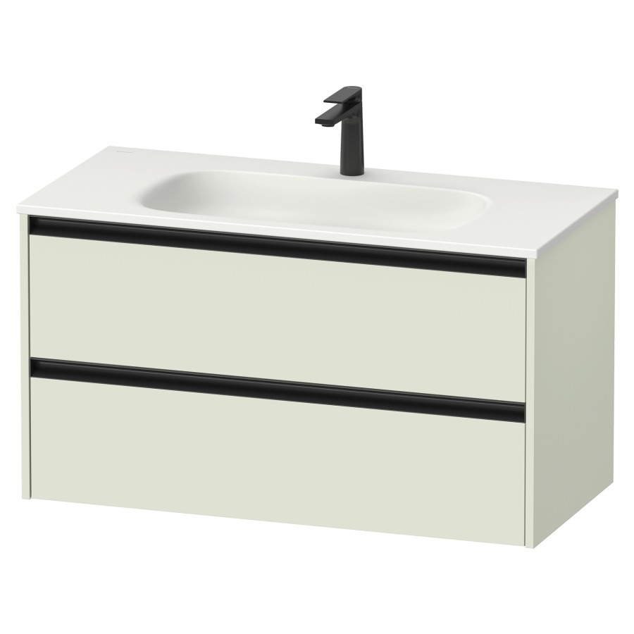 Élément inférieur  Sivida
101 x 55.2 x 48 cm, montage mural
élément de tiroir, 2&nbsp;tiroirs
pour lavabo 102885