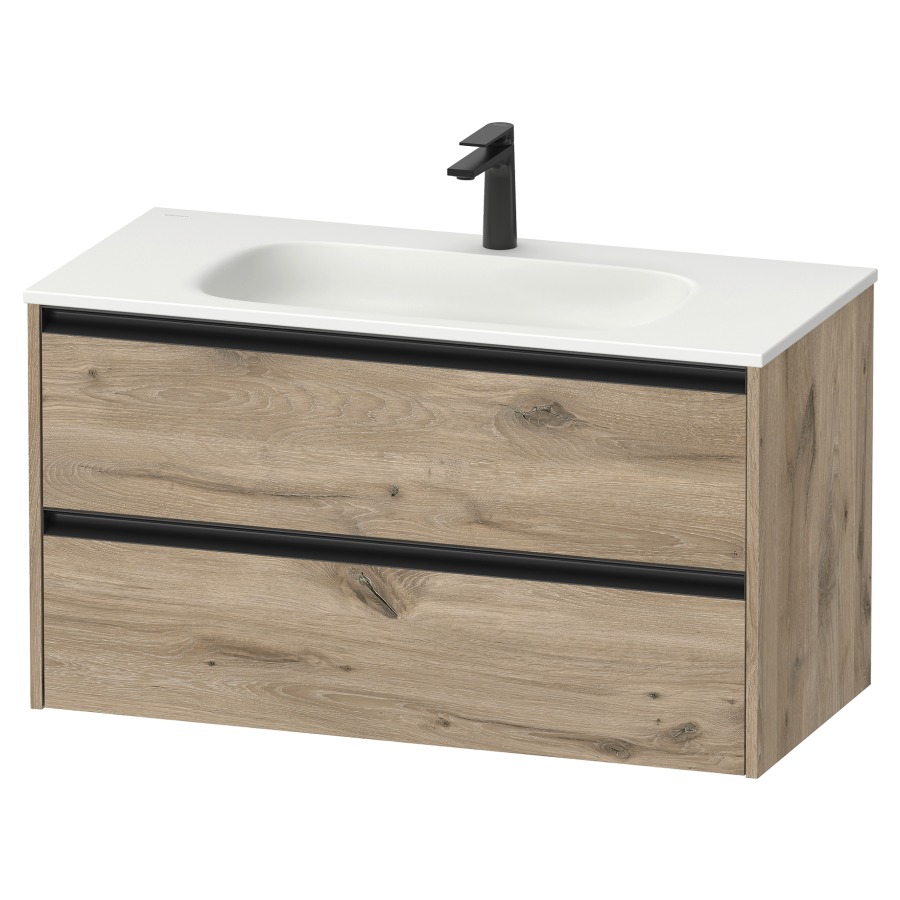 Élément inférieur  Sivida
101 x 55.2 x 48 cm, montage mural
élément de tiroir, 2&nbsp;tiroirs
pour lavabo 102885