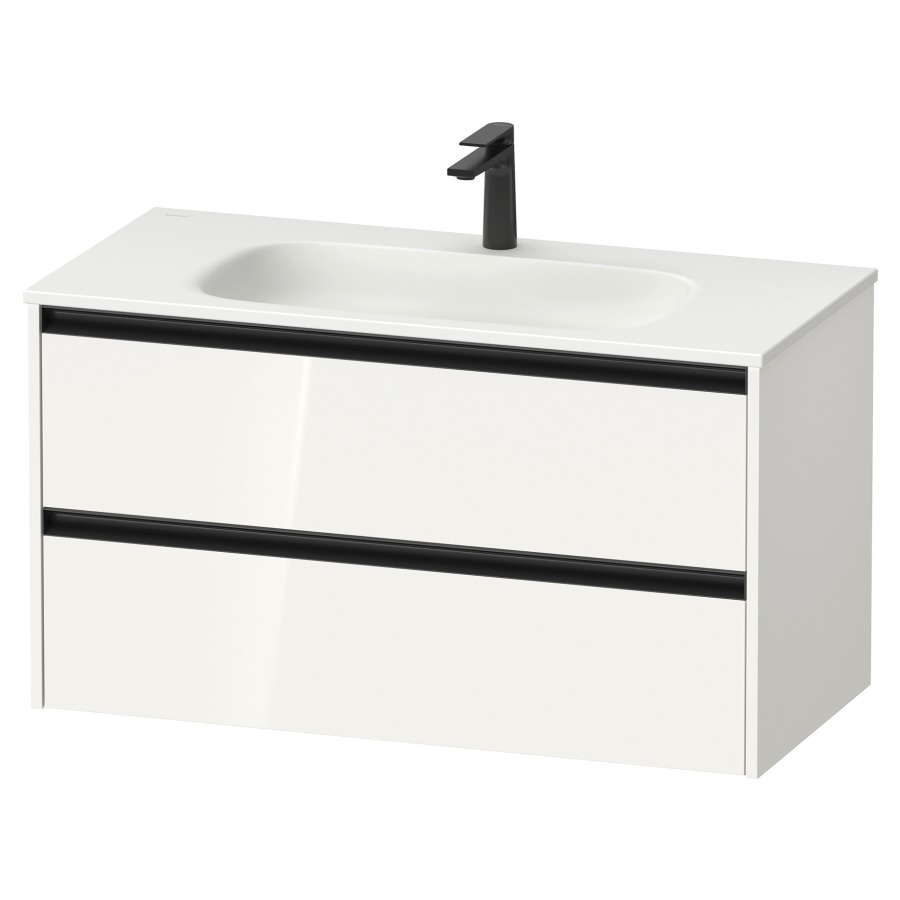 Élément inférieur  Sivida
101 x 55.2 x 48 cm, montage mural
élément de tiroir, 2&nbsp;tiroirs
pour lavabo 102885