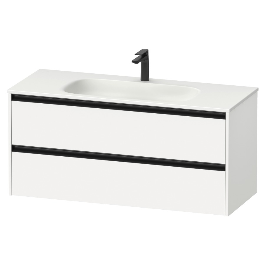 Élément inférieur  Sivida
121 x 55.2 x 48 cm, montage mural
élément de tiroir, 2&nbsp;tiroirs
pour lavabo 102886
