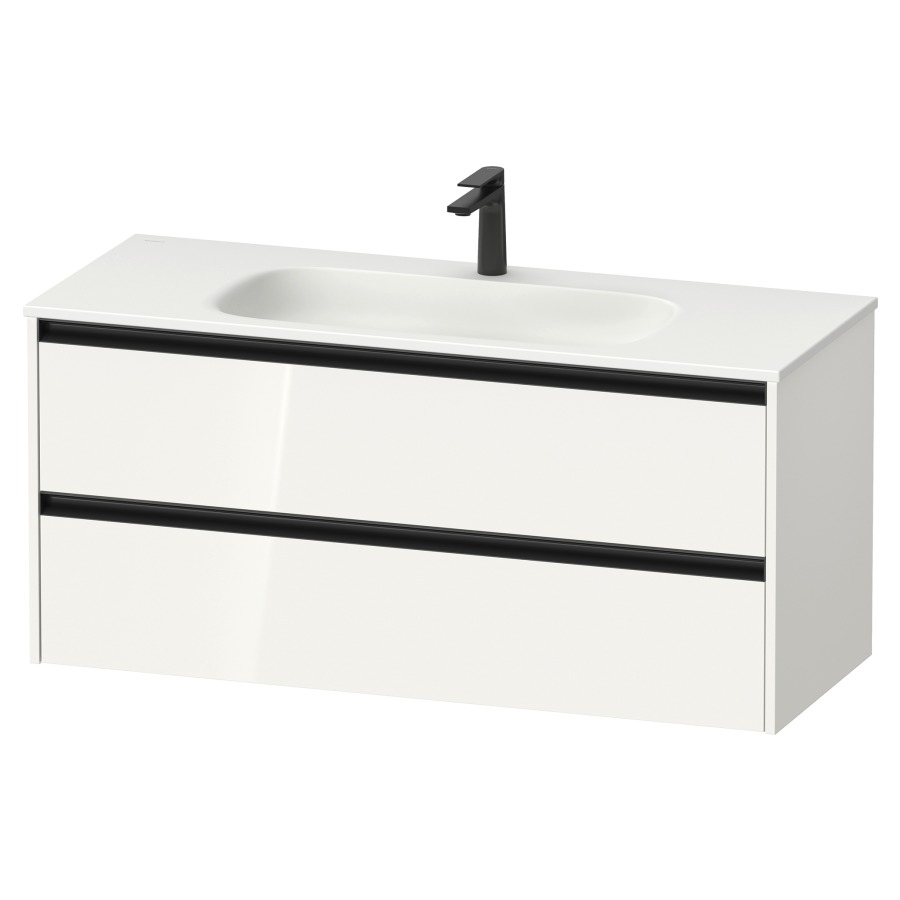 Élément inférieur  Sivida
121 x 55.2 x 48 cm, montage mural
élément de tiroir, 2&nbsp;tiroirs
pour lavabo 102886
