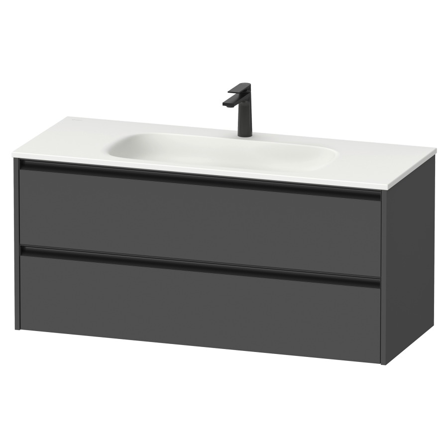 Élément inférieur  Sivida
121 x 55.2 x 48 cm, montage mural
élément de tiroir, 2&nbsp;tiroirs
pour lavabo 102886