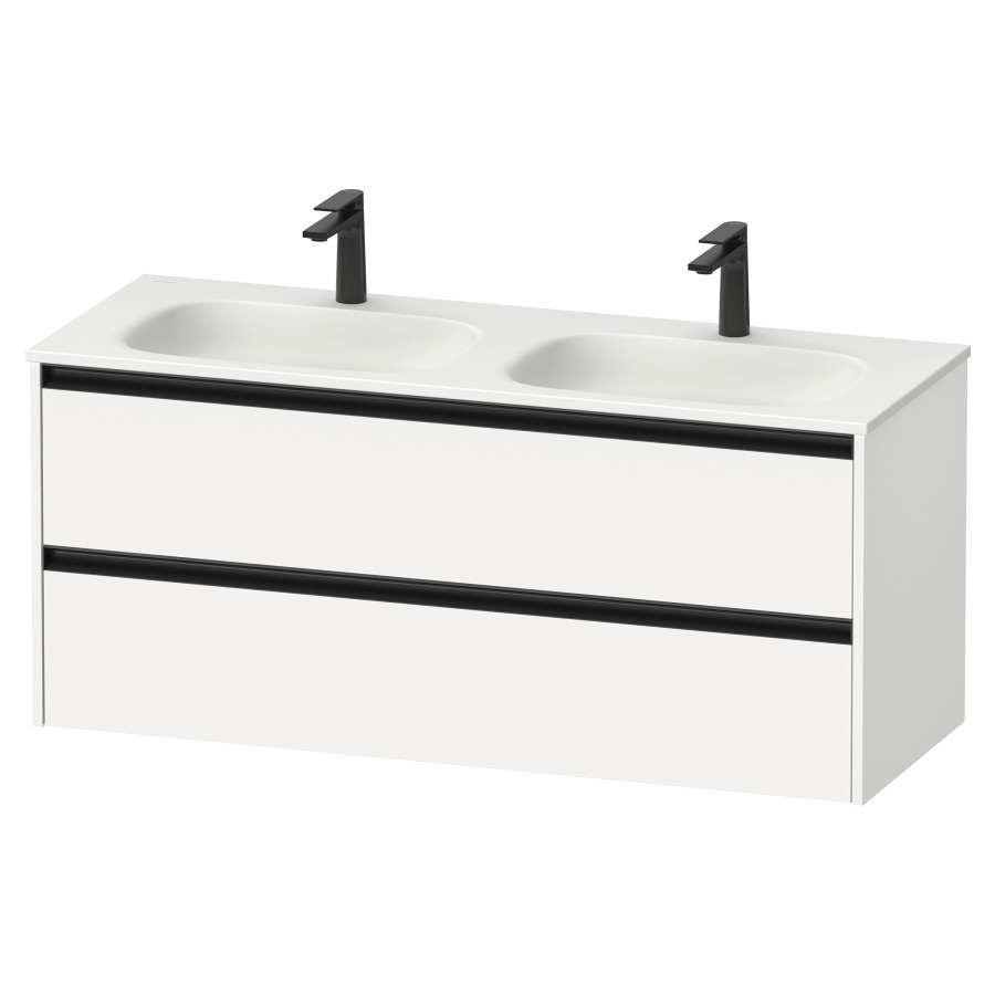 Élément inférieur  Sivida
128 x 55.2 x 48 cm, montage mural
élément de tiroir, 2&nbsp;tiroirs
pour lavabo 102887