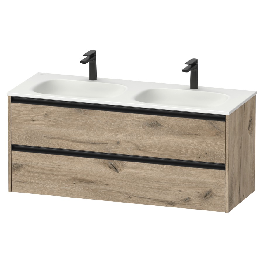 Élément inférieur  Sivida
128 x 55.2 x 48 cm, montage mural
élément de tiroir, 2&nbsp;tiroirs
pour lavabo 102887