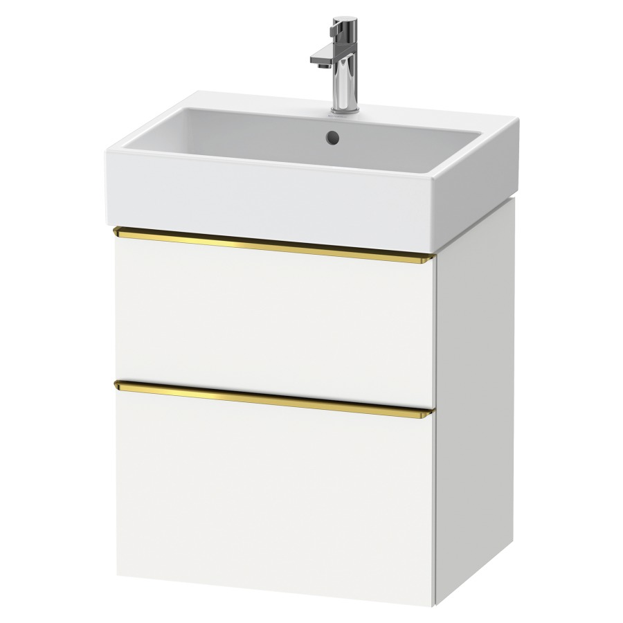 Élément inférieur  D-NEO
58.4 x 62.5 x 44.2 cm, montage mural
élément de tiroir, 2&nbsp;tiroirs
pour lavabo 212379/380