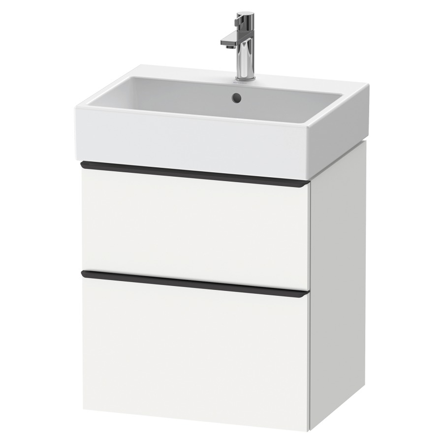 Élément inférieur  D-NEO
58.4 x 62.5 x 44.2 cm, montage mural
élément de tiroir, 2&nbsp;tiroirs
pour lavabo 212379/380