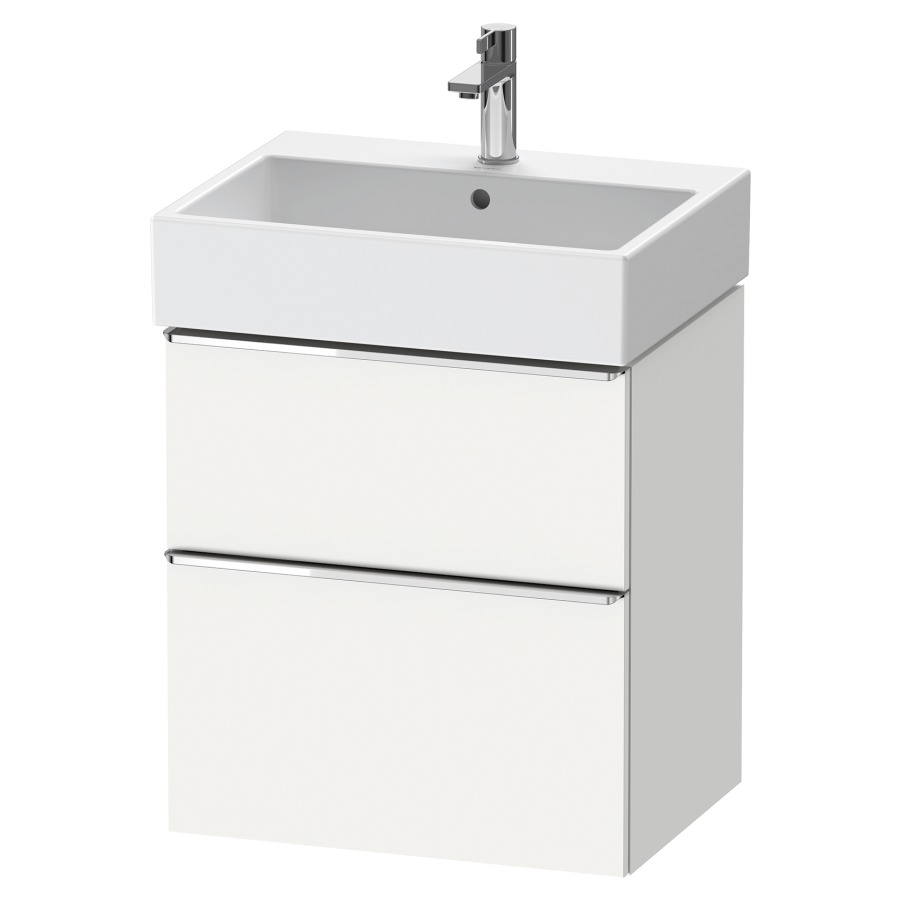 Élément inférieur  D-NEO
58.4 x 62.5 x 44.2 cm, montage mural
élément de tiroir, 2&nbsp;tiroirs
pour lavabo 212379/380