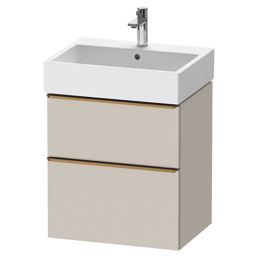 Élément inférieur  D-NEO
58.4 x 62.5 x 44.2 cm, montage mural
élément de tiroir, 2&nbsp;tiroirs
pour lavabo 212379/380
