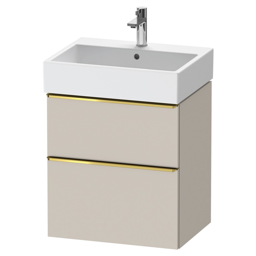 Élément inférieur  D-NEO
58.4 x 62.5 x 44.2 cm, montage mural
élément de tiroir, 2&nbsp;tiroirs
pour lavabo 212379/380