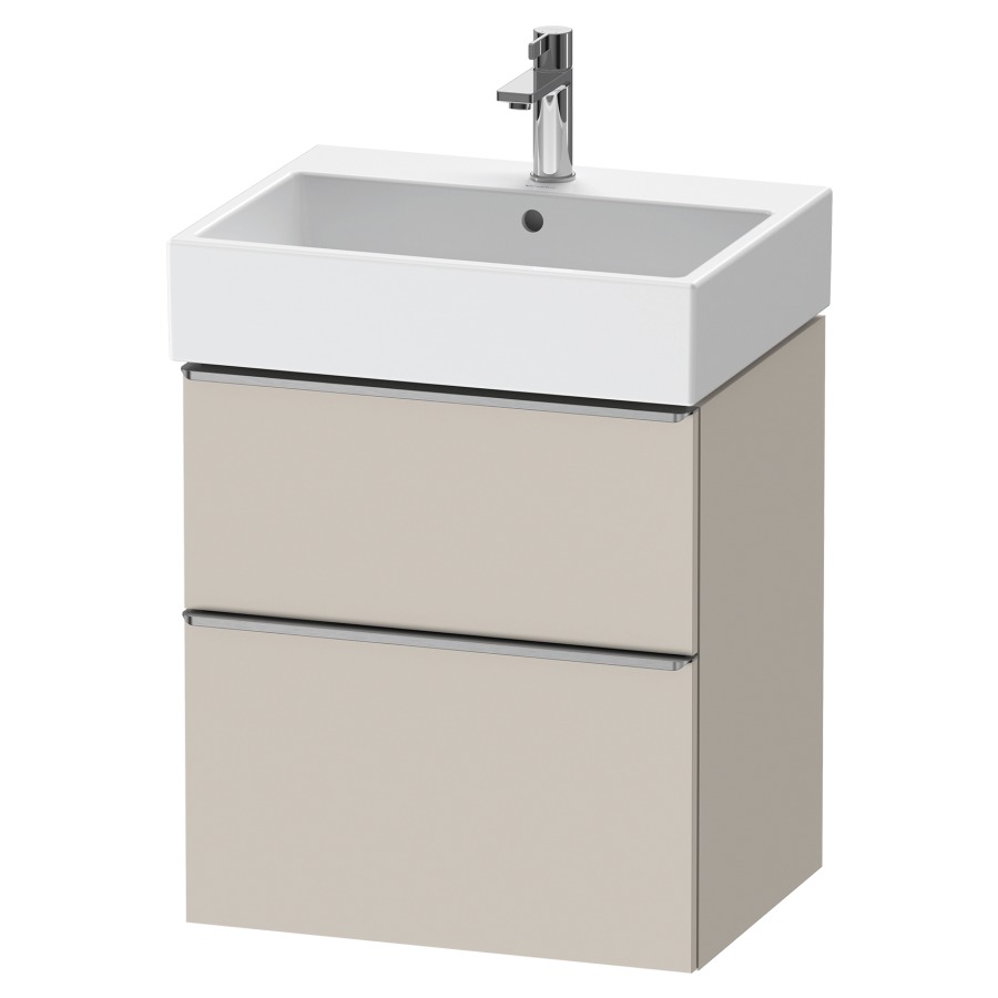 Élément inférieur  D-NEO
58.4 x 62.5 x 44.2 cm, montage mural
élément de tiroir, 2&nbsp;tiroirs
pour lavabo 212379/380