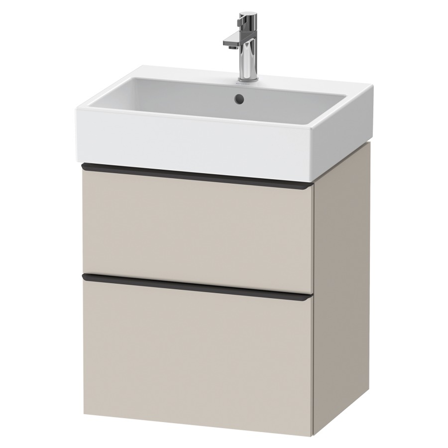 Élément inférieur  D-NEO
58.4 x 62.5 x 44.2 cm, montage mural
élément de tiroir, 2&nbsp;tiroirs
pour lavabo 212379/380