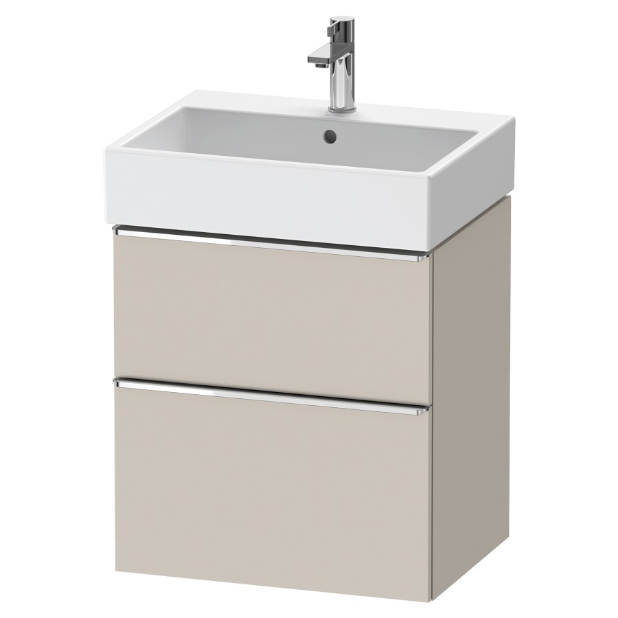 Élément inférieur  D-NEO
58.4 x 62.5 x 44.2 cm, montage mural
élément de tiroir, 2&nbsp;tiroirs
pour lavabo 212379/380