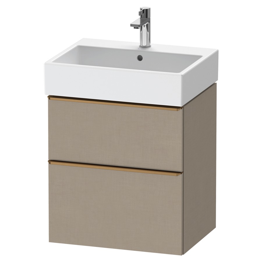 Élément inférieur  D-NEO
58.4 x 62.5 x 44.2 cm, montage mural
élément de tiroir, 2&nbsp;tiroirs
pour lavabo 212379/380