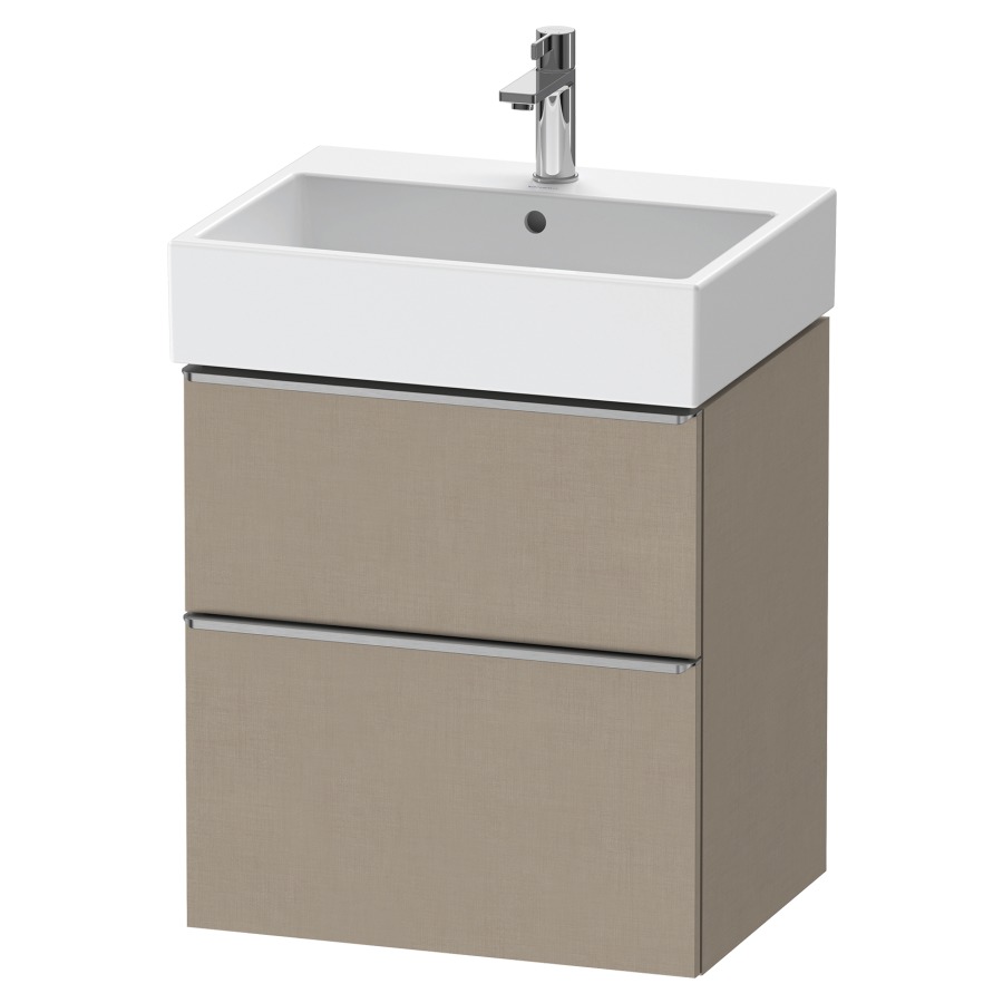 Élément inférieur  D-NEO
58.4 x 62.5 x 44.2 cm, montage mural
élément de tiroir, 2&nbsp;tiroirs
pour lavabo 212379/380