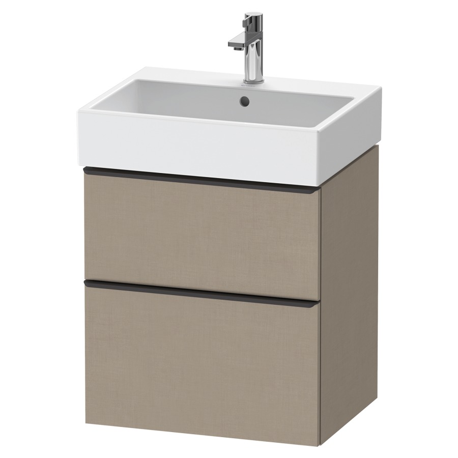 Élément inférieur  D-NEO
58.4 x 62.5 x 44.2 cm, montage mural
élément de tiroir, 2&nbsp;tiroirs
pour lavabo 212379/380