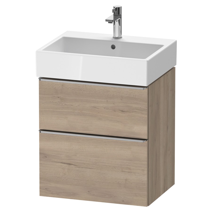 Élément inférieur  D-NEO
58.4 x 62.5 x 44.2 cm, montage mural
élément de tiroir, 2&nbsp;tiroirs
pour lavabo 212379/380