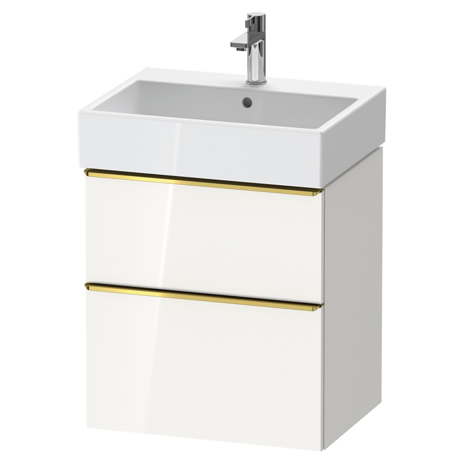 Élément inférieur  D-NEO
58.4 x 62.5 x 44.2 cm, montage mural
élément de tiroir, 2&nbsp;tiroirs
pour lavabo 212379/380