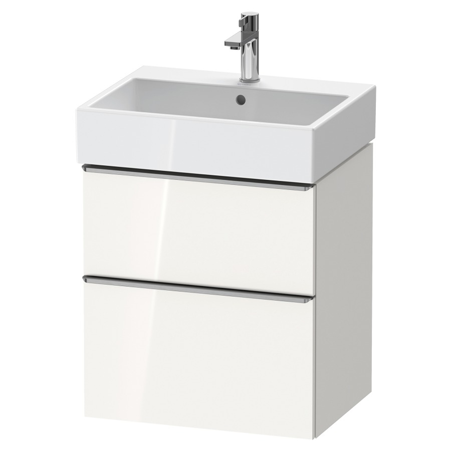 Élément inférieur  D-NEO
58.4 x 62.5 x 44.2 cm, montage mural
élément de tiroir, 2&nbsp;tiroirs
pour lavabo 212379/380