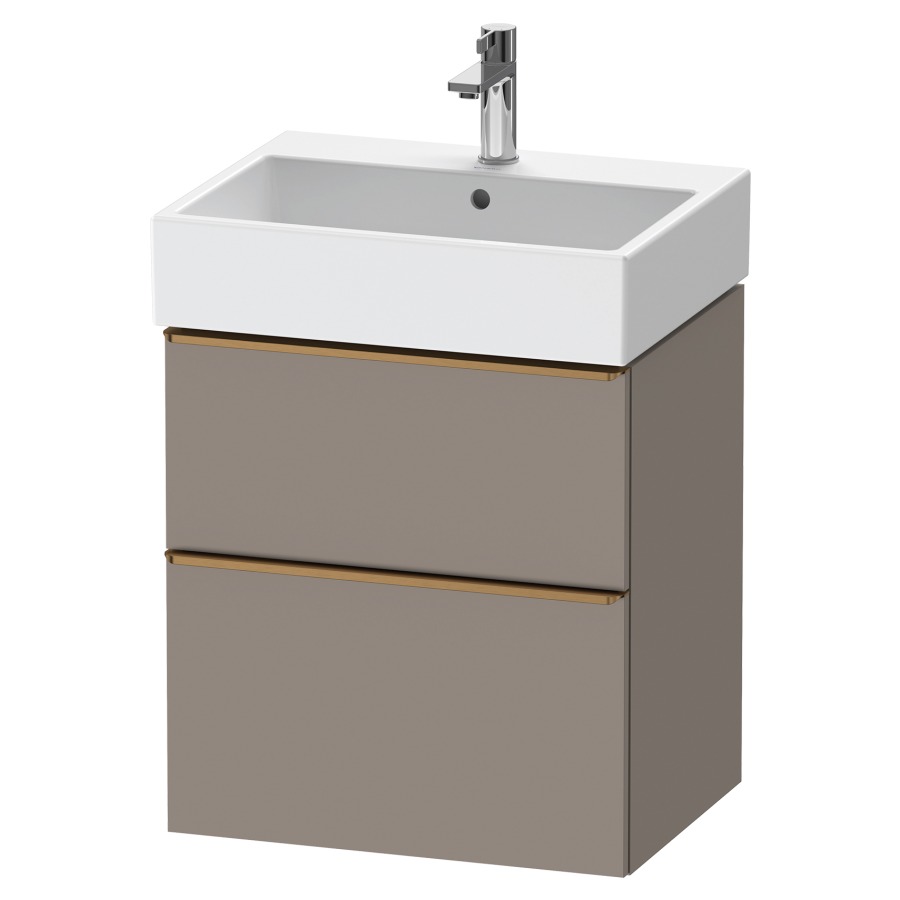 Élément inférieur  D-NEO
58.4 x 62.5 x 44.2 cm, montage mural
élément de tiroir, 2&nbsp;tiroirs
pour lavabo 212379/380