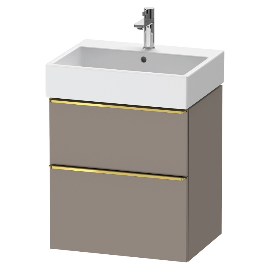 Élément inférieur  D-NEO
58.4 x 62.5 x 44.2 cm, montage mural
élément de tiroir, 2&nbsp;tiroirs
pour lavabo 212379/380