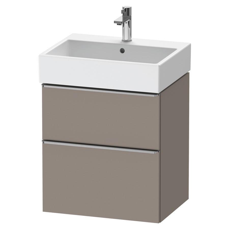 Élément inférieur  D-NEO
58.4 x 62.5 x 44.2 cm, montage mural
élément de tiroir, 2&nbsp;tiroirs
pour lavabo 212379/380