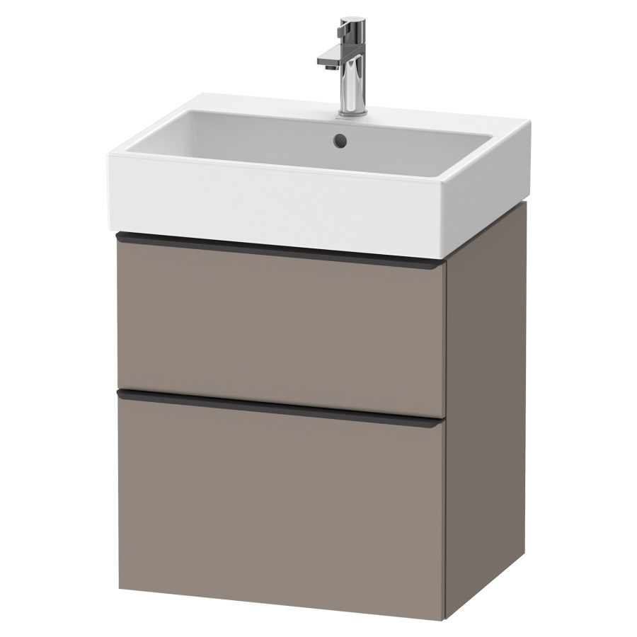 Élément inférieur  D-NEO
58.4 x 62.5 x 44.2 cm, montage mural
élément de tiroir, 2&nbsp;tiroirs
pour lavabo 212379/380