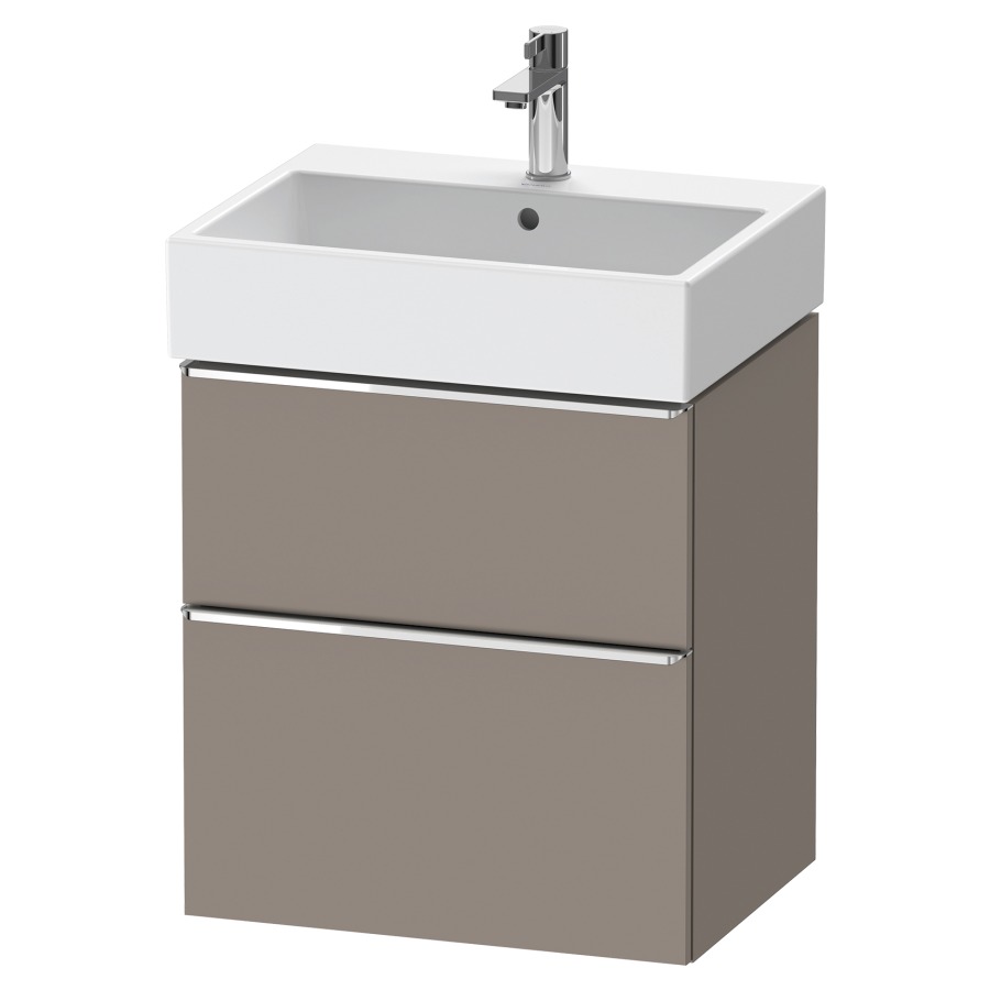 Élément inférieur  D-NEO
58.4 x 62.5 x 44.2 cm, montage mural
élément de tiroir, 2&nbsp;tiroirs
pour lavabo 212379/380