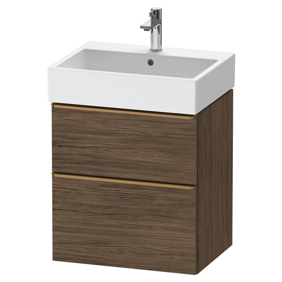 Élément inférieur  D-NEO
58.4 x 62.5 x 44.2 cm, montage mural
élément de tiroir, 2&nbsp;tiroirs
pour lavabo 212379/380