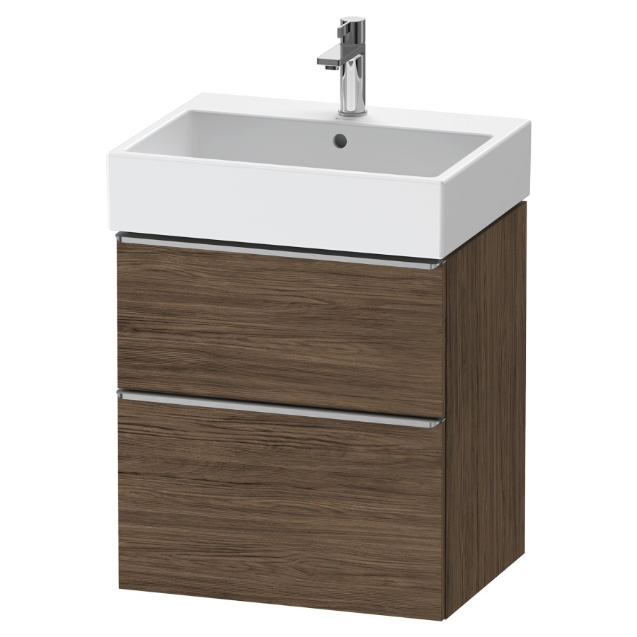 Élément inférieur  D-NEO
58.4 x 62.5 x 44.2 cm, montage mural
élément de tiroir, 2&nbsp;tiroirs
pour lavabo 212379/380